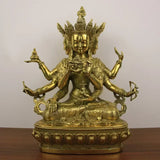 Copper Dignified Mother Bodhisattva Statue Longevity Three Bronze Sculptures Decoration