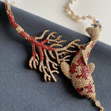 Medieval fashion winding snake personality generous exaggerated design freshwater pearl high sense necklace