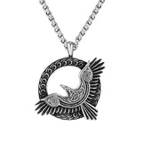 Sparkling Zircon Fly Eagle Pendant Necklace for Men Hip Hop Rock Party Jewelry