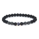 Anti-Swelling Black Obsidian Anklet Bracelet Treatment  Adjustable Weight Loss Magnetic Therapy Magnet Anklet Bracelet Women Men