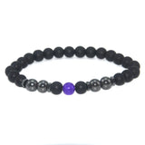 Anti-Swelling Black Obsidian Anklet Bracelet Treatment  Adjustable Weight Loss Magnetic Therapy Magnet Anklet Bracelet Women Men