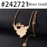 Anniyo Sint Maarten and Saint-Martin Island Pendant Necklace SXM Saint Martin Gold Color Silver Color Jewelry #242721