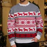 2025 Christmas Sweaters Women Men Boys Girls Matching Outfits Couples Kids Casual Knitwear Long Sleeve Jumpers Xmas Family Look