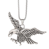 1pc Zinc Alloy Eagle Necklace Punk Style Metal Animal Necklace Fashion Men Women Jewelry Amulet Statement Jewelry Party Gift