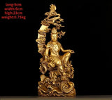 Copper Guanyin Bodhisattva Ornaments  Home Office Consecrated Buddha Statue Home Living Decor