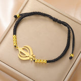 Dawapara Sikh Religious Symbol Khanda Bracelet Sikhism Sword Protection Amulet Stainless Steel Beads Bracelet Couple Gift