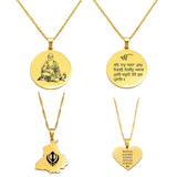 India Punjab Map Sikh Sikhism Pendant Necklaces Sikhs Jewelry Stainless Steel #D2010