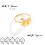 Cazador Trendy Animal Horse Women's Ring Stainless Steel Finger Rings Birthday Anniversary Couple Gift Jewelry 2024 Wholesale