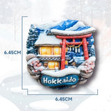 Asia Japan Resin 3D Fridge Magnets Tourism Souvenir Refrigerator Sticker Handicraft Gift Decoration