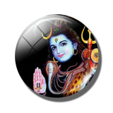 Lakshmi Gold 30 MM Fridge Magnet Shiva Amulet India Goddess of Wealth Glass Dome Magnetic Refrigerator Stickers Home Decoration