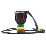 1pc African Drum Necklace Handmade Wood Drum decorative Necklace African Hand Drum Pendant Authentic Musical Instrument Necklace