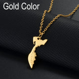 Anniyo Russia Kamchatka Pendant Neckalces for Women Girls Stainless Steel Jewelry #535662