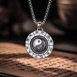 Original Van Gogh sunflower sunflower men's necklace high sense pendant nautical compass retro fashion trend pendant gift.