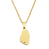 Anniyo ST. Vincent Map Heart Pendant Necklaces Saint Vincent Maps Jewelry @327121