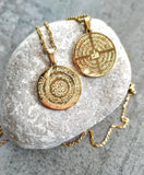 Ayatul Kursi Four Qul Necklace Unique Two Sided Surah Pendant 18k Gold Islamic Jewelry Eid Gift Gift for Women