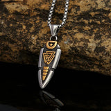 New Men's Stainless Steel Viking Spear Necklaces Vintage Rune Nordic Celtic Knot Pendants Fashion Jewelry Accessories Wholesale