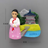 3D magnetic refrigerator Myanmar tourism souvenir in chonglimen South Korea national flag magnet fridge magnets collection gifts