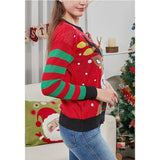 2025 New Winter Women Christmas Knitted Sweaters Full Sleeve Cute Soft Knitwear Holiday Wear Xmas Look Warm Loose Pullover Tops