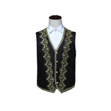 European Gold-encrusted Vintage Court Tuxedo Men's Stand-up Collar Embroidered Suit Three-piece Set  Opera House, Stage Costumes