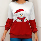 2024 Christmas Series Women’s Autumn and Winter Casual Fashion Printed Long Sleeve Round Neck Pullover Large Size Sweatshirt