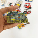 3d resin Fridge magnets Portugal Lisboa Tourism Souvenirs Magnetic Refrigerator Stickers For Home Decoration