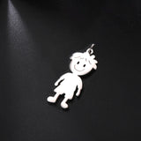 Personalized Boy Girl Necklace Custom Chain Name Mother Father Day Kid Family Gift For Women Men Stainless Steel Pendant Jewelry