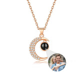Custom Photo Necklace Projection Necklace with Picture I Love You 100 Languages Personalized Necklace Jewelry Gifts for Women
