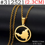 Anniyo Sint Maarten and Saint-Martin Island Pendant Necklaces for Women Men Saint Martin SXM Jewellery Stainless Steel #312421