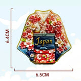 Asia Japan Resin 3D Fridge Magnets Tourism Souvenir Refrigerator Sticker Handicraft Gift Decoration