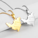Anniyo Sint Maarten and Saint-Martin Island Pendant Necklaces for Women Men Saint Martin SXM Jewelry Stainless Steel #310001