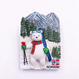 World Famous Resorts Travelling Souvenirs Fridge Magnets Germany Denmark Tourist Souvenirs Magnetic Stickers for Message Board