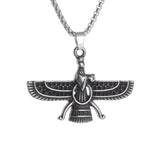 Sparkling Zircon Fly Eagle Pendant Necklace for Men Hip Hop Rock Party Jewelry