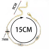 Anklets for Women 14K Real Gold/Silver Plated Ankle Bracelets Boho Anklets Adjustable Dainty Beaded Summer Beach Jewelry