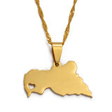 Anniyo The Central African Republic Map Pendant Necklaces Central Africa Centrafricaine Jewelry #008821
