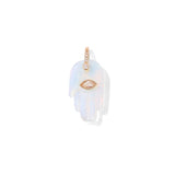 Fatima Hamsa Hand Evil Eye Pendant Lapis Lazuli Amethysts Rose Quart Natural Stone Charm For Making Necklace Bracelet Accessorie