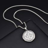 Vnox Stainless Steel Free Photo Custom Necklace For Women Men,Can Open Round Photo Box Pendent,Jewelry Gifts To Husband Wife