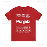Punjabi Ingredients-Punjabi Shirt Desi Tee Funny Indian Gift Unisex Cotton T-Shirt Gift for Punjabi Desi Apparel Punjabi Pride