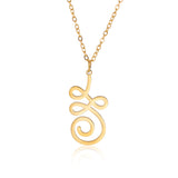 EUEAVAN Lotus Flower Yoga Pendant Necklace Stainless Steel Om Unalome Symbol Necklaces for Women Men Buddhist Amulet Jewelry