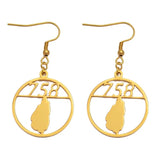 Anniyo Saint Lucia Map 758 Area Code Earrings for Girls Women Fashion st lucia Maps Jewelry #028721