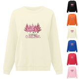 2024 Christmas Pullover Sweater Women's Winter Long Sleeve O-Neck Pullover Sweatshirts Funny Xmas Tree Print Graphic Sweater