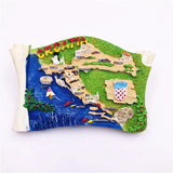 World Famous Resorts Travelling Souvenirs Fridge Magnets Germany Denmark Tourist Souvenirs Magnetic Stickers for Message Board