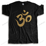 Men Cotton casual T Shirt Om Ohm Aum  Yogaer Buddhism Meditation Mandala Hinduism Hindu Sanskrit Zen bigger size Loose tops
