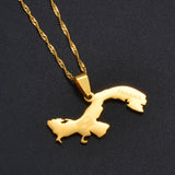 Anniyo Panama Map Pendant Necklaces for Women Girls Gold Plated Panamanian Maps Jewelry #011621