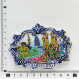 Europe Spain Barcelona 3D Refrigerator Magnet Tourist Souvenirs Stickers,Home & Kitchen Decoration Fridge Magnet Message Sticker