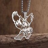 Ancient Egyptian Goddess Spread Wings Pendant Necklace Women Fashion Hip Hop Punk Amulet Jewelry Gift