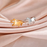 Cazador Trendy Animal Horse Women's Ring Stainless Steel Finger Rings Birthday Anniversary Couple Gift Jewelry 2024 Wholesale