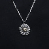 Original Van Gogh sunflower sunflower men's necklace high sense pendant nautical compass retro fashion trend pendant gift.