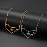 Anniyo The United Arab Emirates Map Flag Necklaces for Women Girls Jewelry UAE charms Map @326621