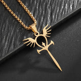 Ancient Egyptian Goddess Spread Wings Pendant Necklace Women Fashion Hip Hop Punk Amulet Jewelry Gift