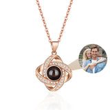 Custom Photo Necklace Projection Necklace with Picture I Love You 100 Languages Personalized Necklace Jewelry Gifts for Women